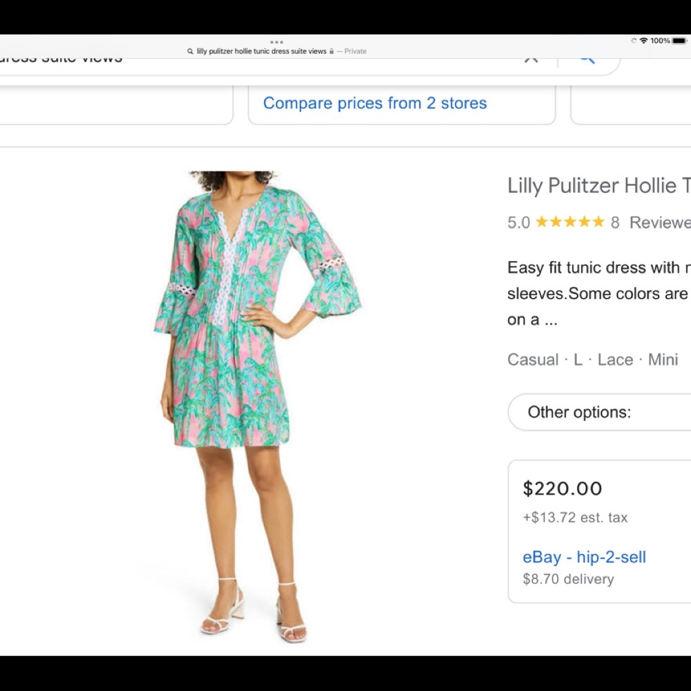 Suite Views Hollie Tunic Dress, Med